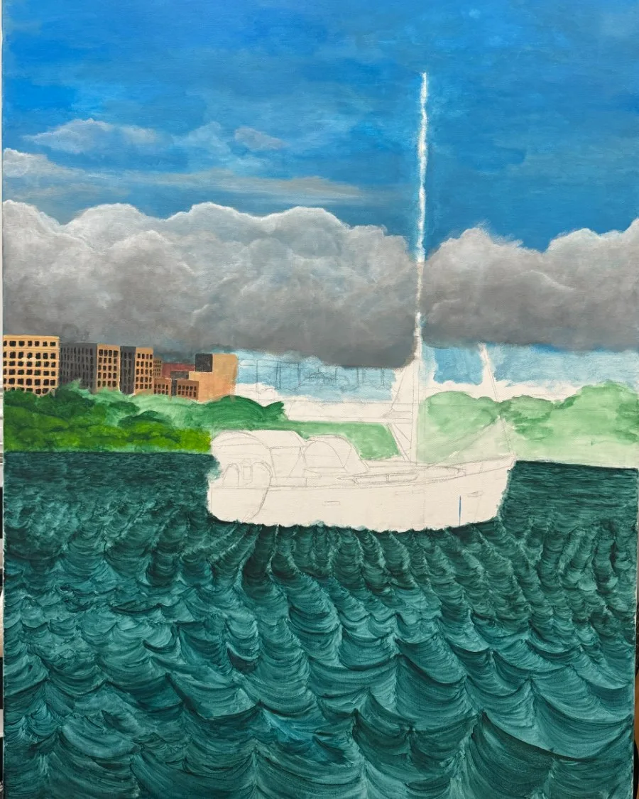 Becalmed painting